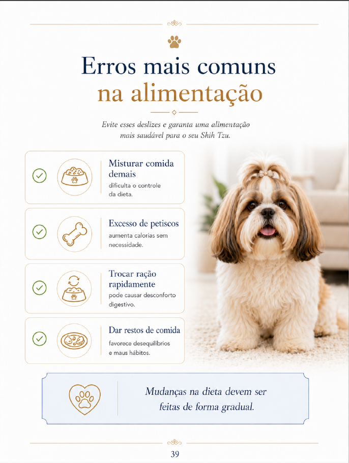 Erros na alimentação